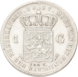 1 Gulden. Willem I. 1837. Prachtig.