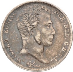 1/2 Gulden. Willem I. 1822 U met Michaut in halsafsnede. Zeer Fraai.