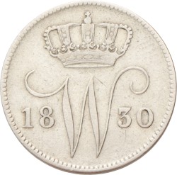 25 Cent. Willem I. 1830 B. Zeer Fraai.