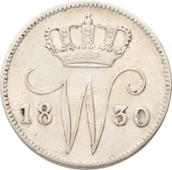 25 Cent. Willem I. 1830 U. Zeer Fraai.