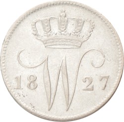 25 Cent. Willem I. 1827 B. Zeer Fraai.