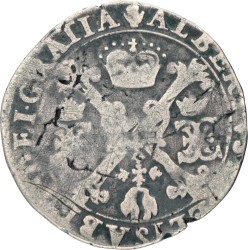 1/4 Patagon. Brabant. Antwerpen. Albrecht & Isabella. 1612-1621. Zeer Goed / Fraai.