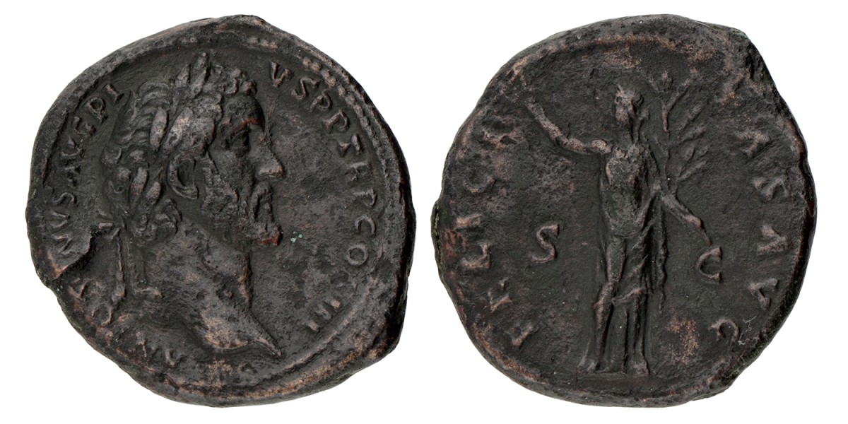 Roman Empire. Antonius Pius. As. N.D. (138 - 161 AD).