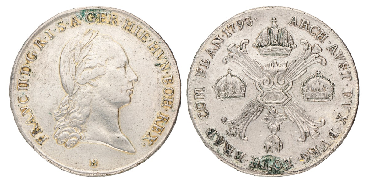 Austria. Franz II. Kronenthaler. 1793 B.