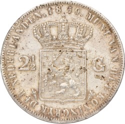 2½ Gulden. Willem III. 1859. Prachtig -.