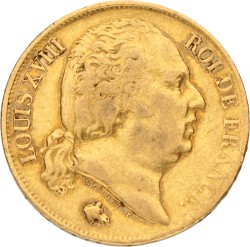 France. Louis XVIII. 20 Francs. 1818 W.