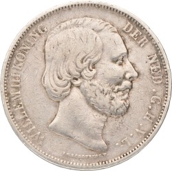 2½ Gulden. Willem III. 1871. Zeer Fraai.