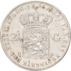 2½ Gulden. Willem III. 1858. Zeer Fraai / Prachtig.