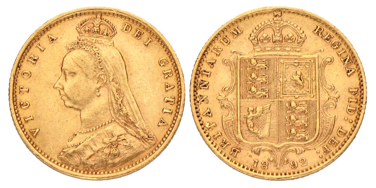 Australia. Victoria. ½ Sovereign. 1892.