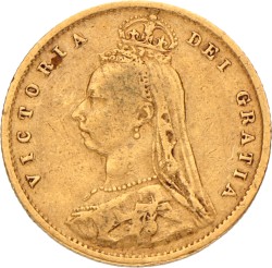 Australia. Victoria. ½ Sovereign. 1893 M.