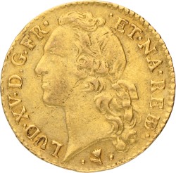 France. Louis XV. Louis d'Or de Bearn au bandeau. 1767 Cow.