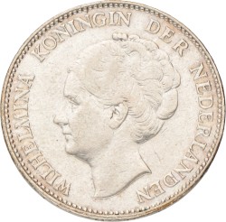 1 Gulden. Wilhelmina. 1928. Prachtig -.