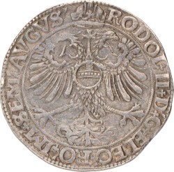 Arendrijksdaalder. De Drie steden. Rudolf II. 1585. Zeer Fraai.