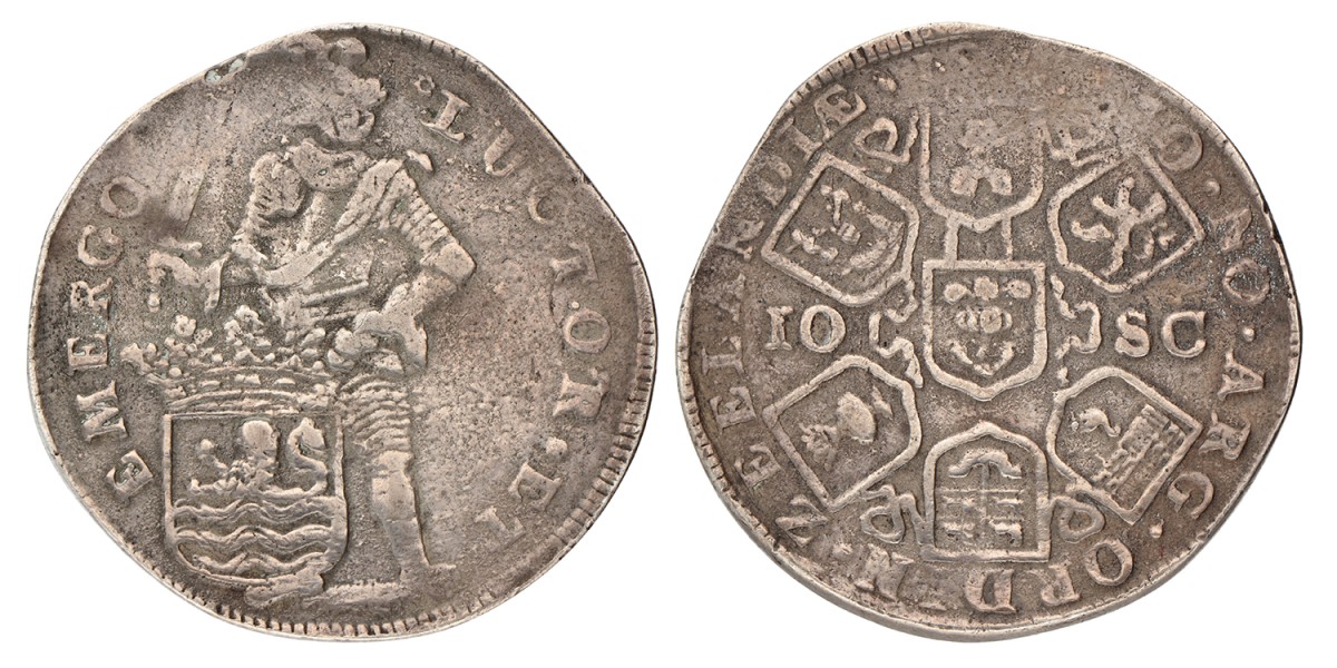 Dubbele daalder van 10 schelling. Zeeland. 16(..). Fraai / Zeer Fraai.