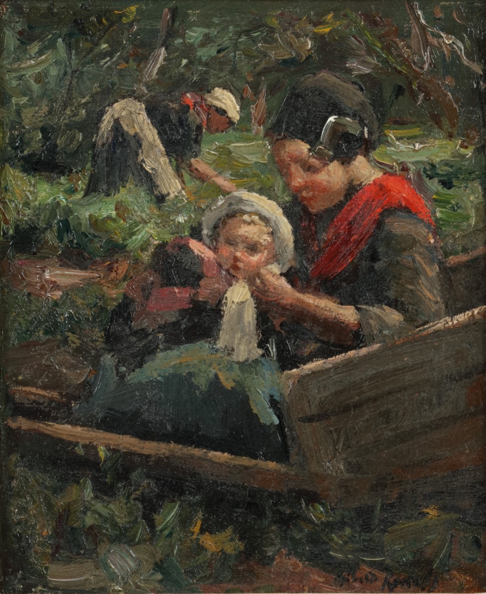 Otto Willem Albertus 'Albert' Roelofs (Schaarbeek 1877 - 1920 Den Haag), In de moestuin, Staphorst.