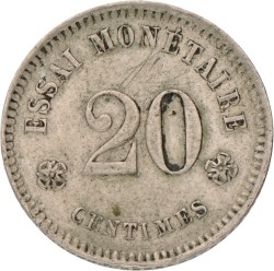 Belgium. Leopold I. 20 Centimes - Pattern. 1859.