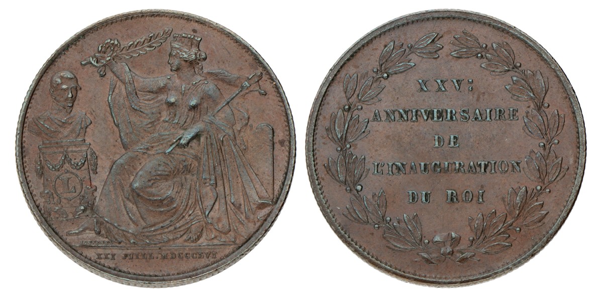 Belgium. Leopold I. 5 Centimes - 25th anniversary of the inaugeration of Leopold I. 1856 FR.