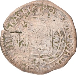 Roosschelling van 6 stuiver. West-Friesland. 1680. Fraai -.