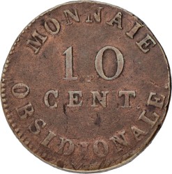 Belgium. French occupied Antwerp. Napoleon. 10 Centimes. 1814 W.