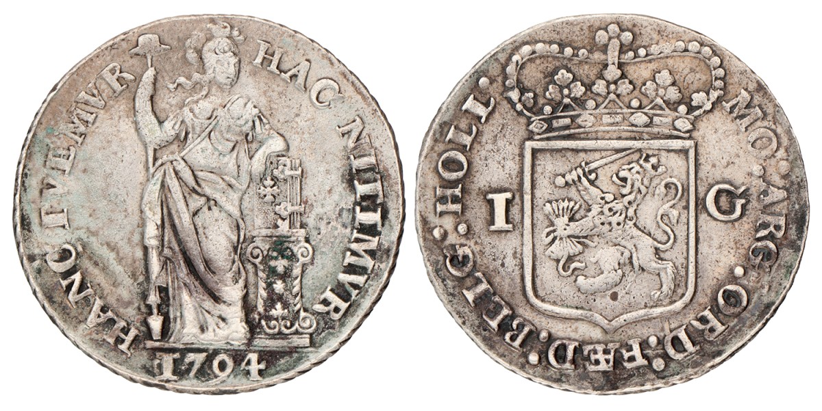 1 gulden - Generaliteits. Holland. 1794. Zeer Fraai +.