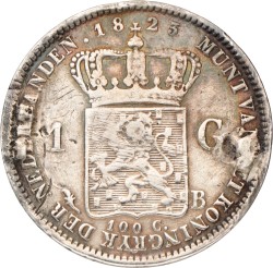 1 gulden. Willem I. 1823 B. Fraai.