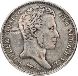 1 gulden. Willem I. 1823 B. Fraai.