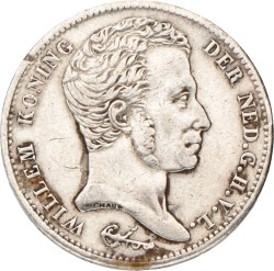 1 gulden. Willem I. 1820. Zeer Fraai.