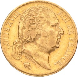 France. Louis XVIII. 20 Francs. 1820 A.