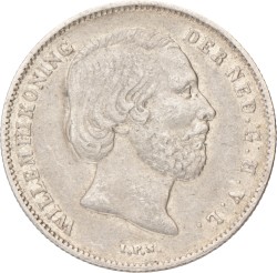 ½ Gulden. Willem III. 1860. Zeer Fraai.