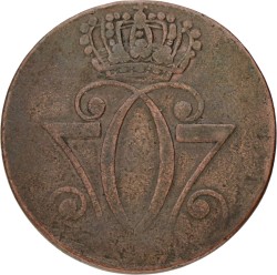 Denmark. Christian VII. Skilling. 1771.