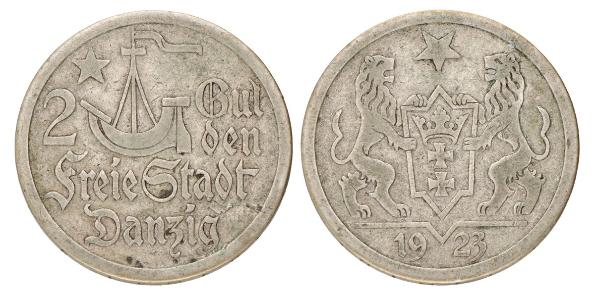 Poland. Free city of Danzig. 2 Gulden. 1923.