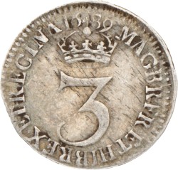 Great Britain. Wiliam and Mary. 3 Pence. 1689.