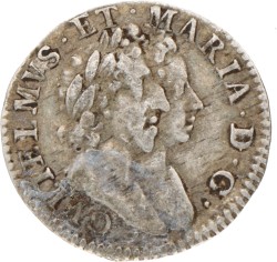 Great Britain. Wiliam and Mary. 3 Pence. 1689.