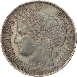 France. Second republic. 5 Francs. 1851 A.