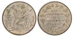 Belgium. Leopold I. 5 Centimes - 25th anniversary of the inaugeration of Leopold I. 1856 FR. XF.