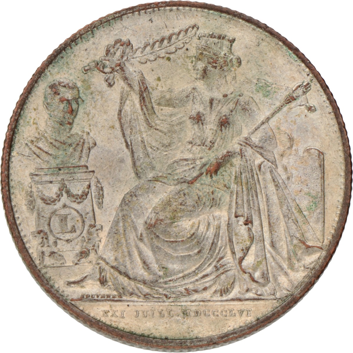 Belgium. Leopold I. 5 Centimes - 25th anniversary of the inaugeration of Leopold I. 1856 FR. XF.