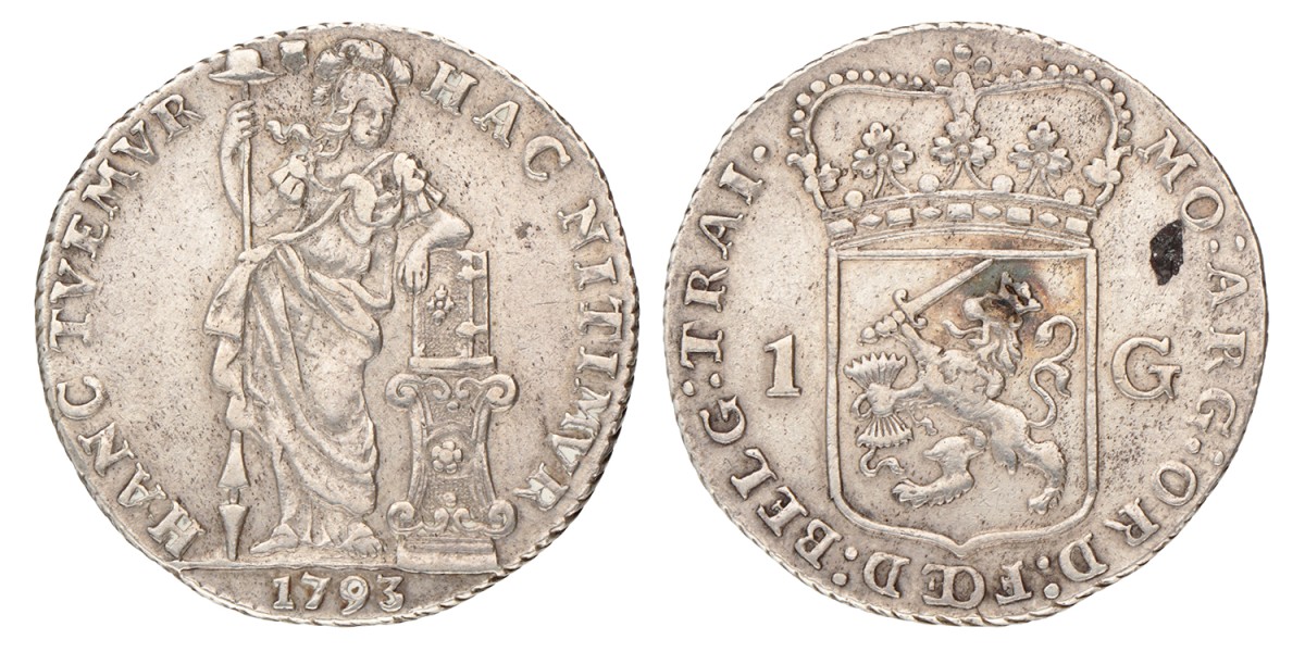 1 gulden - Generaliteits. Utrecht. 1793. Zeer Fraai / Prachtig.