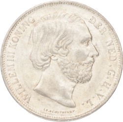 2½ Gulden. Willem III. 1873. Prachtig.