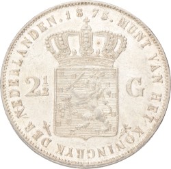 2½ Gulden. Willem III. 1873. Prachtig.