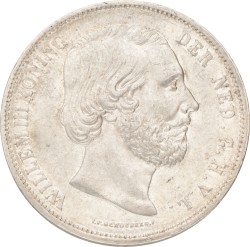 2½ Gulden. Willem III. 1849. Prachtig -.