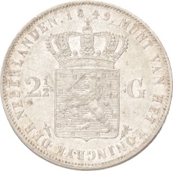 2½ Gulden. Willem III. 1849. Prachtig -.