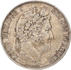 France. Louis Philippe I. 5 Francs. 1845 W.