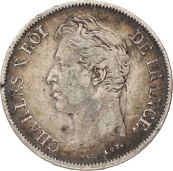 France. Second kingdom. Charles X. 5 Francs. 1827 W.