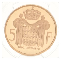 Monaco. Rainier III. 5 Francs - Pattern. 1966.