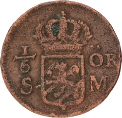 Sweden. Karl XII. ⅙ Öre. 1718.