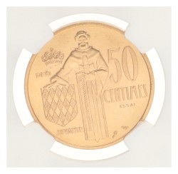 Monaco. Rainier III. 50 Centimes. 1962 - Pattern.