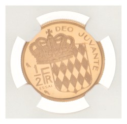 Monaco. Rainier III. ½ Francs - Pattern. 1965.