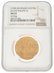 France. Philippe VI. Ecu d'Or. N.D. (1328 - 1350).