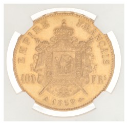 France. Second empire. Napoleon III. 100 Francs. 1858 A.