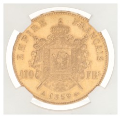 France. Second empire. Napoleon III. 100 Francs. 1858 A.